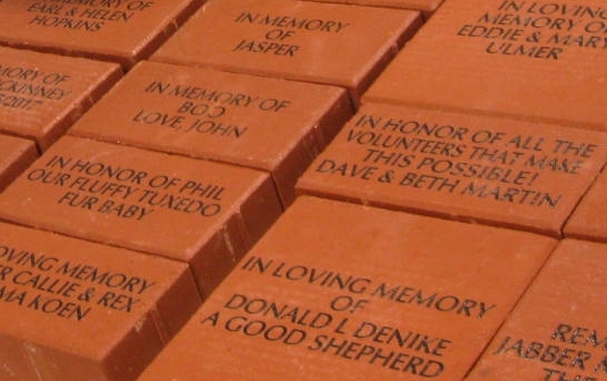 Bricks ordered display at Shelter Open House 2018