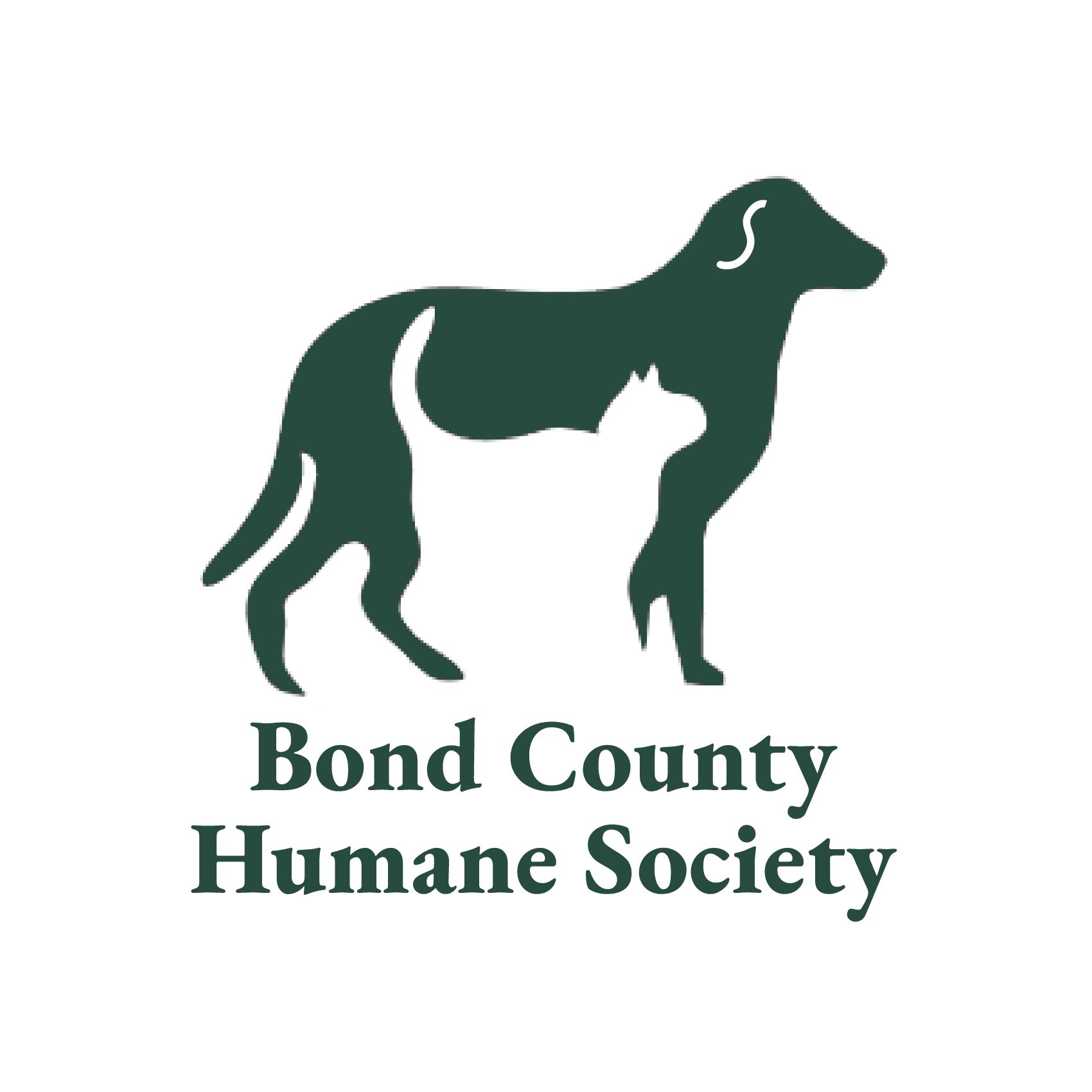 logo Bond County Humane Society, dog and cat