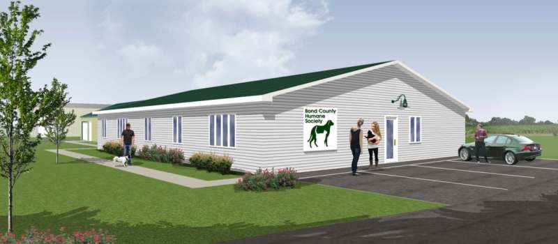 Artists Sketch of new Cat Shelter and Office
