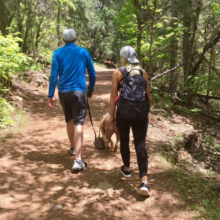 Maggie goes on hikes with her family